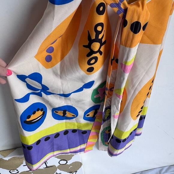 BANDIT AND THE BABE Women’s Colorful Dress‎ Maxi size Large w Belt Wearable Art - Picture 7 of 11